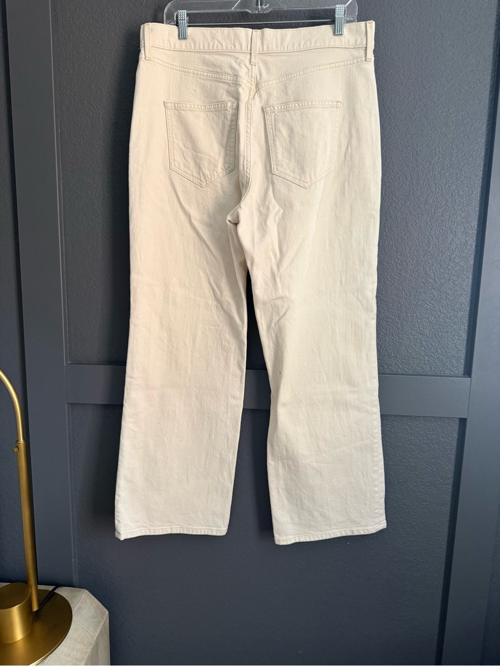 AYR • the secret sauce high rise Wide-Leg Jeans in Cream ecru - size 33 short - Picture 6 of 8
